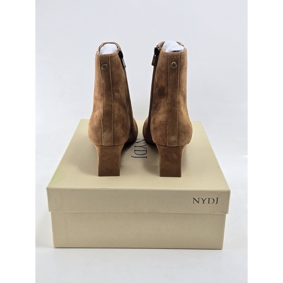 NYDJ Women's Brown Suede Leather Scooter Chelsea Boots Square Toe Size 9 M NEW - Picture 6 of 13